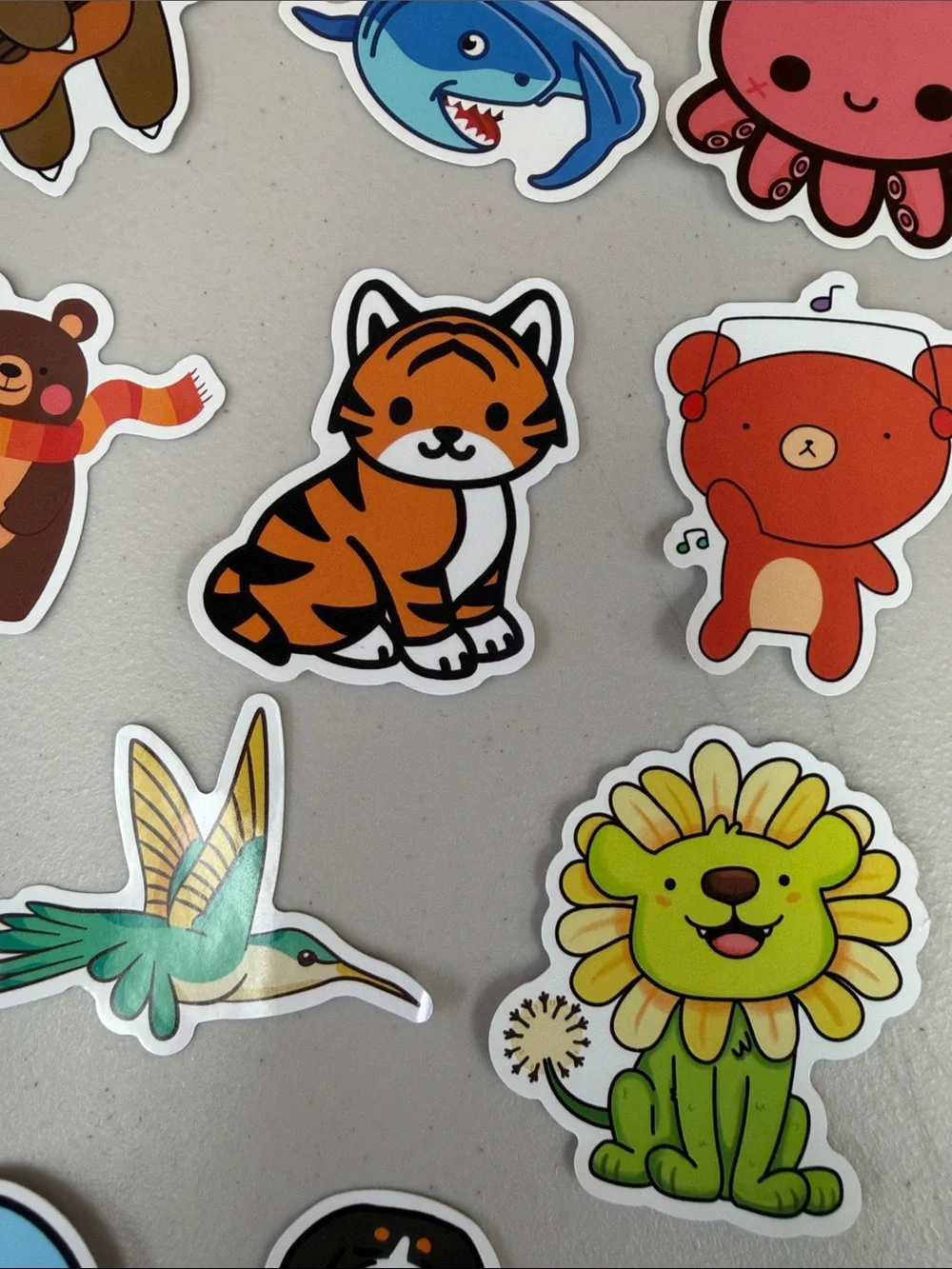 24 count Cute Animal Sticker Pack - Assorted Colorful Cartoon Characters all new